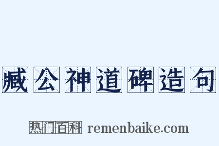 臧公神道碑造句是什么意思的图片